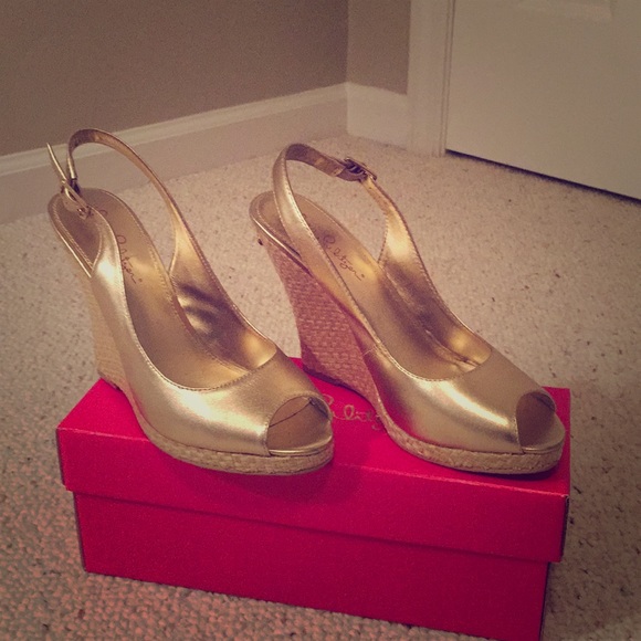 Lilly Pulitzer Shoes - Lilly Pulitzer Kristen Wedge Shoes-size 8.5
